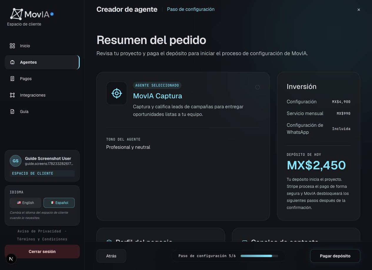 Resumen y depósito