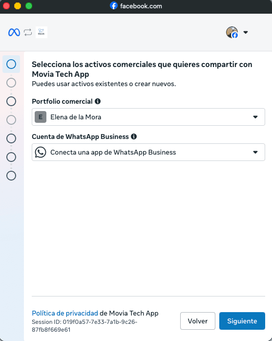 Conectar app de WhatsApp Business